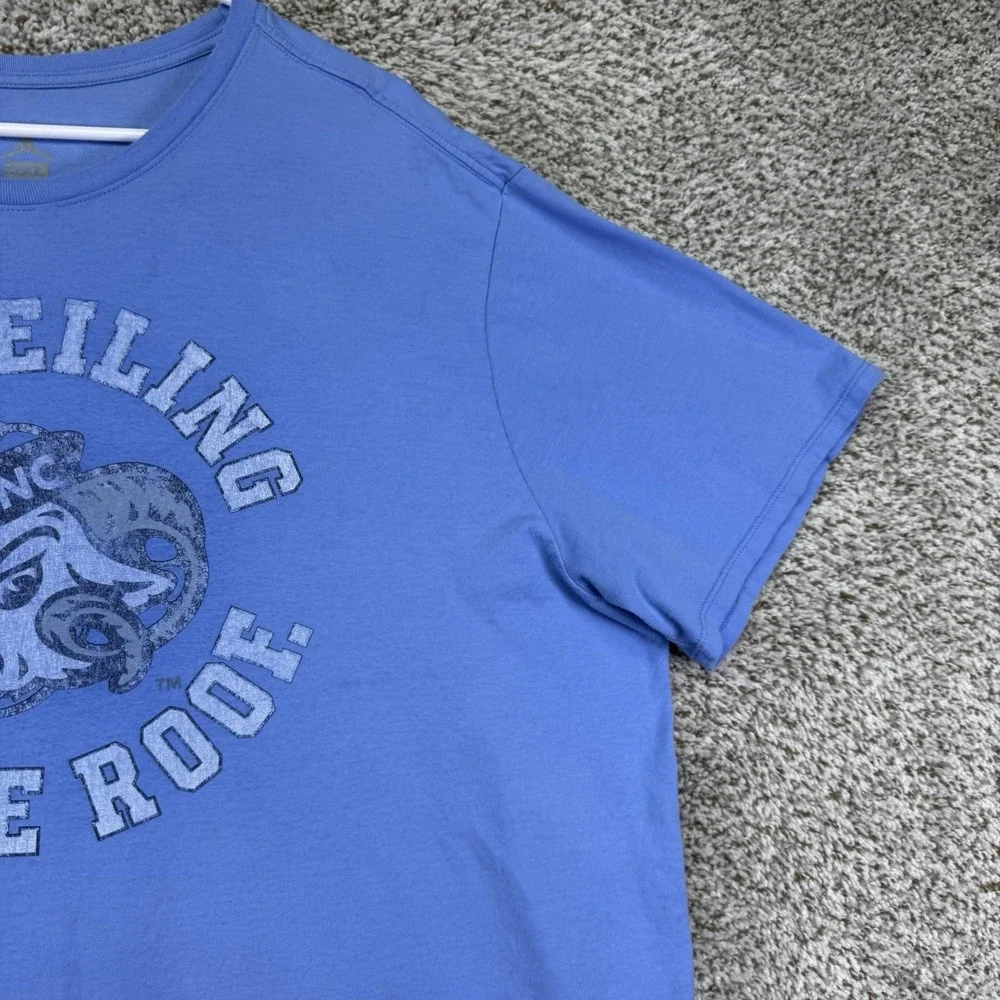 UNC Tar Heels Shirt Men's Size 3XL Blue Jordan Short Sleeve Casual 100% Cotton